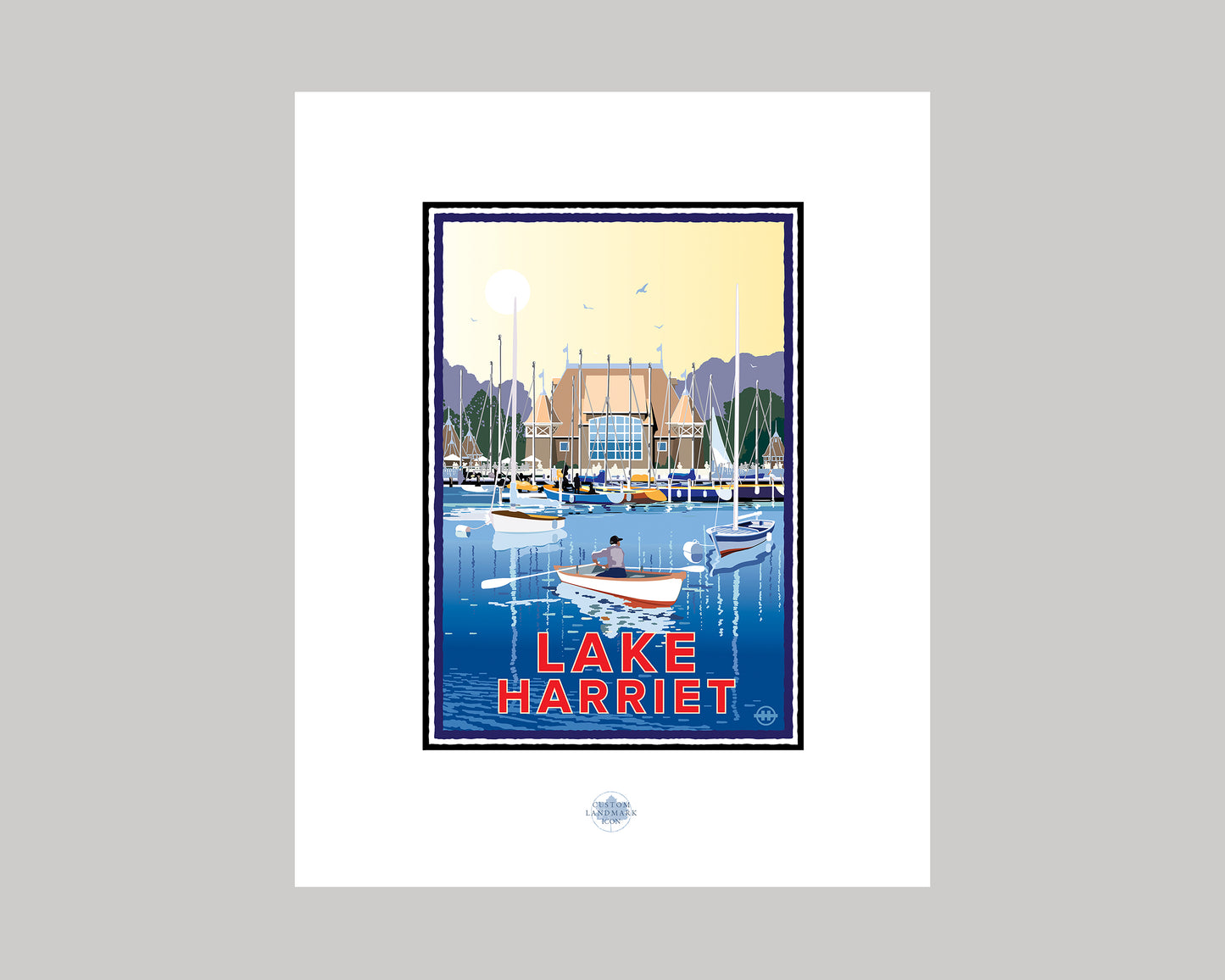 LAKE HARRIET SAILBOATS AT THE PAVILION || MINNESOTA LANDMARK ART PRINT