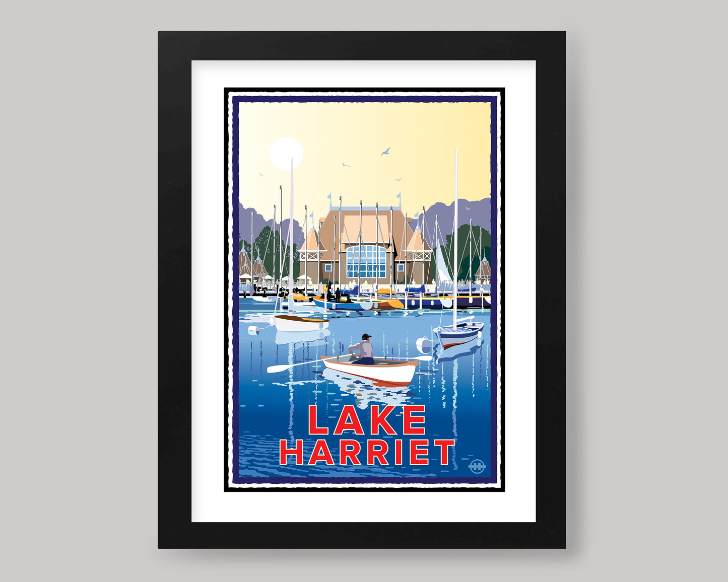 LAKE HARRIET SAILBOATS AT THE PAVILION || MINNESOTA LANDMARK ART PRINT