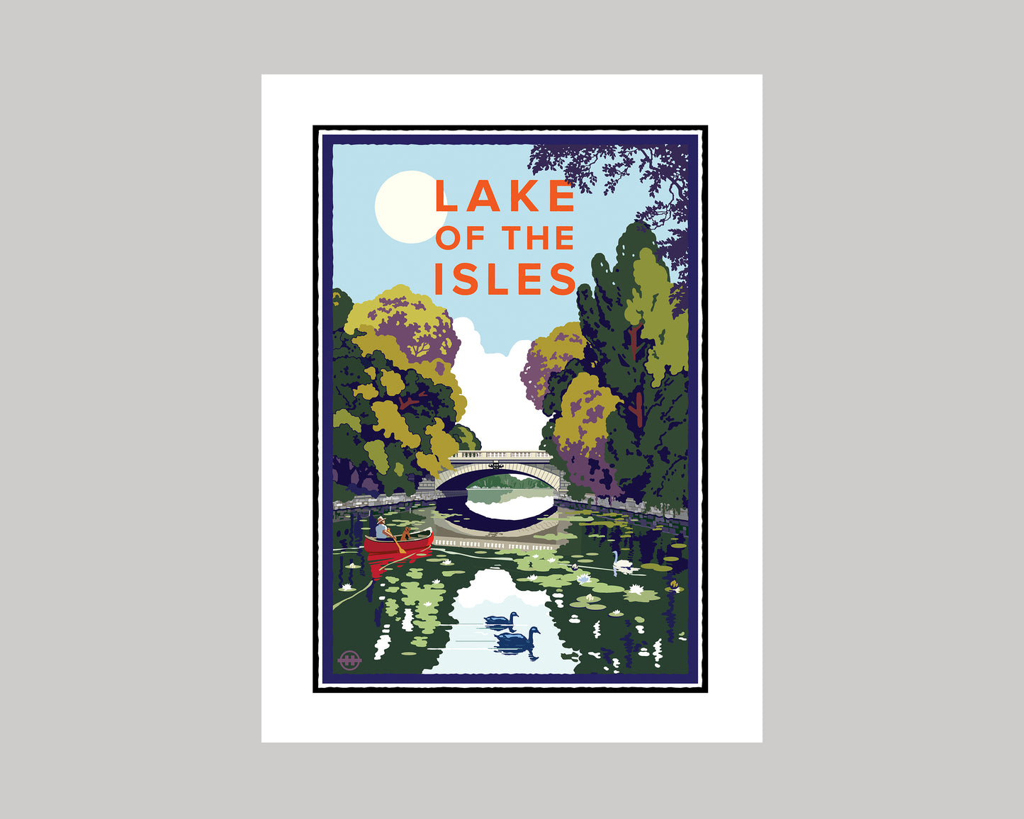 LAKE OF THE ISLES CHANNEL || MINNESOTA LANDMARK ART PRINT