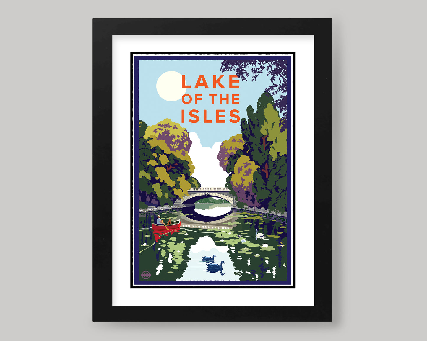 LAKE OF THE ISLES CHANNEL || MINNESOTA LANDMARK ART PRINT