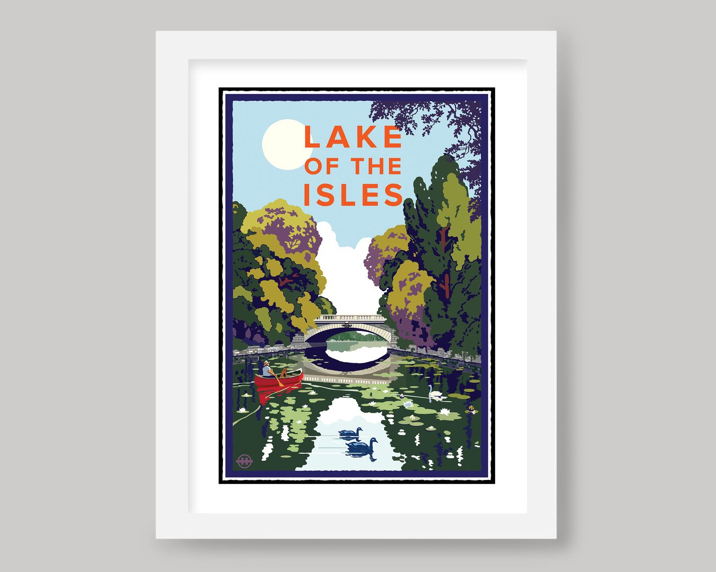 LAKE OF THE ISLES CHANNEL || MINNESOTA LANDMARK ART PRINT