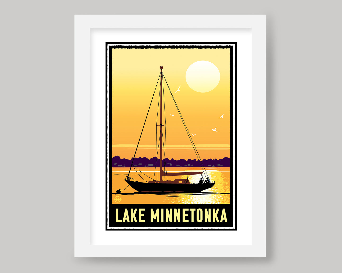 LAKE MINNETONKA SUNSET SAILING || MINNESOTA LANDMARK ART PRINT