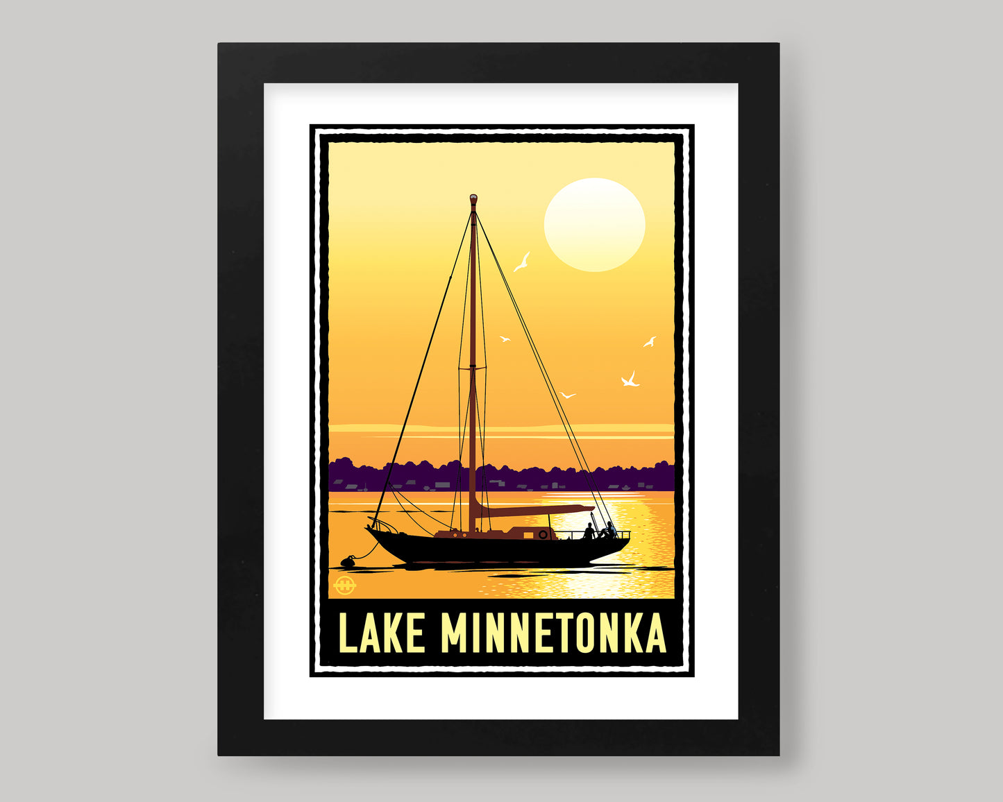 LAKE MINNETONKA SUNSET SAILING || MINNESOTA LANDMARK ART PRINT