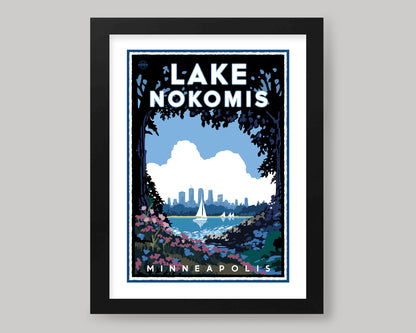 LAKE NOKOMIS || MINNESOTA LANDMARK ART PRINT