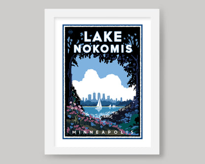 LAKE NOKOMIS || MINNESOTA LANDMARK ART PRINT