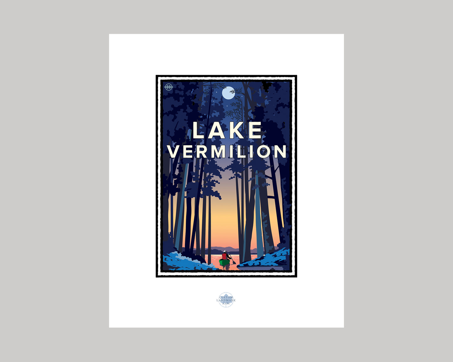 LAKE VERMILION PADDLE OUT AT SUNRISE || MINNESOTA LANDMARK ART PRINT