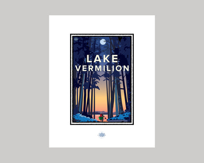 LAKE VERMILION PADDLE OUT AT SUNRISE || MINNESOTA LANDMARK ART PRINT