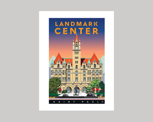 LANDMARK CENTER AT SUNSET, ST. PAUL || MINNESOTA LANDMARK ART PRINT