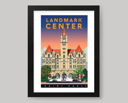 LANDMARK CENTER AT SUNSET, ST. PAUL || MINNESOTA LANDMARK ART PRINT
