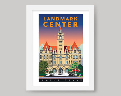 LANDMARK CENTER AT SUNSET, ST. PAUL || MINNESOTA LANDMARK ART PRINT