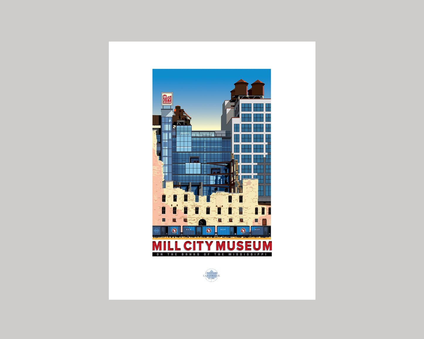 MILL CITY MUSEUM || MINNESOTA LANDMARK ART PRINT