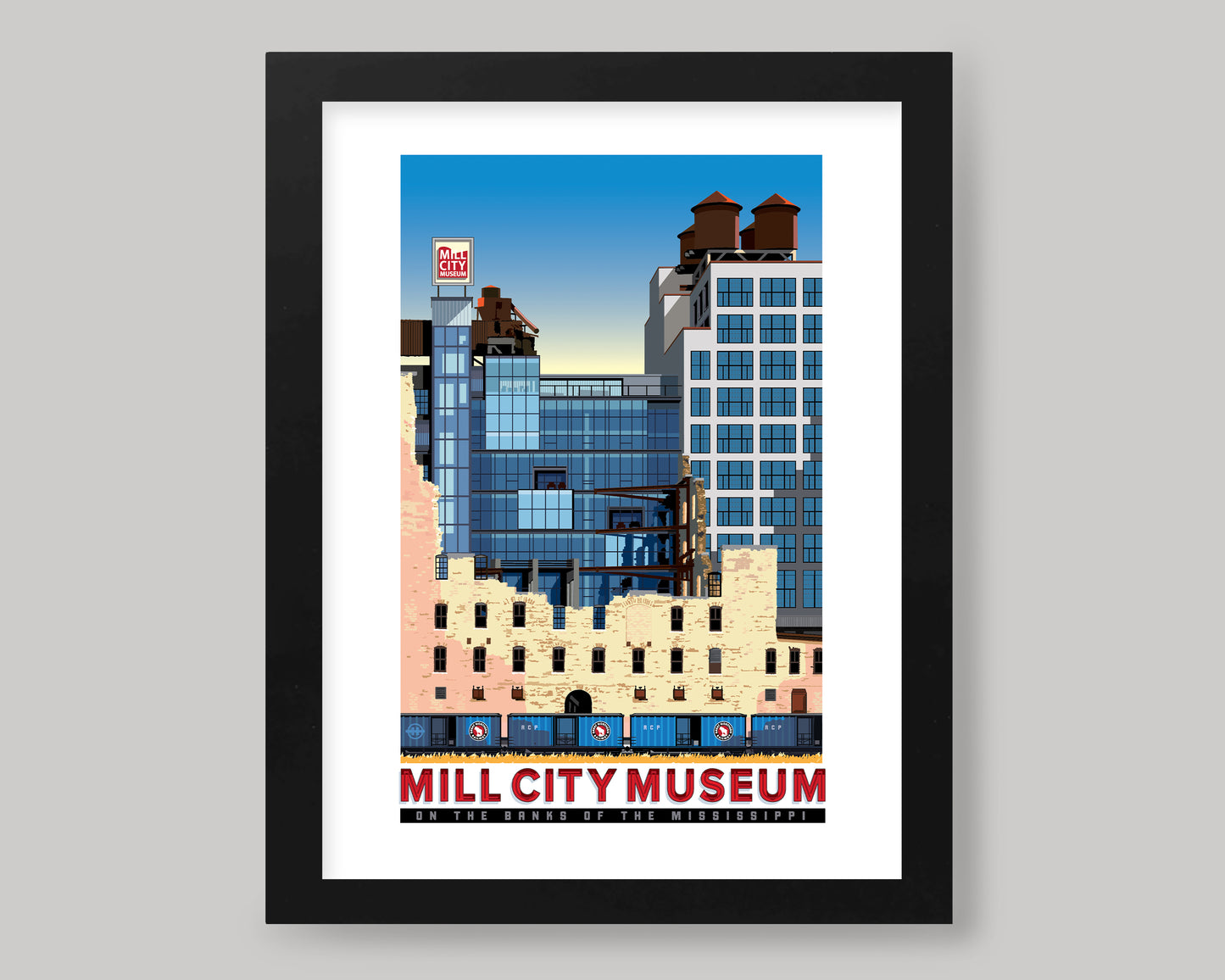 MILL CITY MUSEUM || MINNESOTA LANDMARK ART PRINT