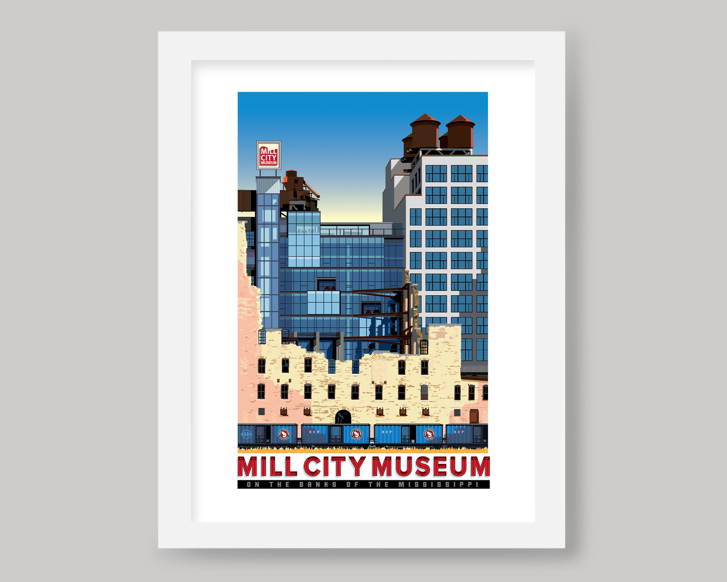 MILL CITY MUSEUM || MINNESOTA LANDMARK ART PRINT