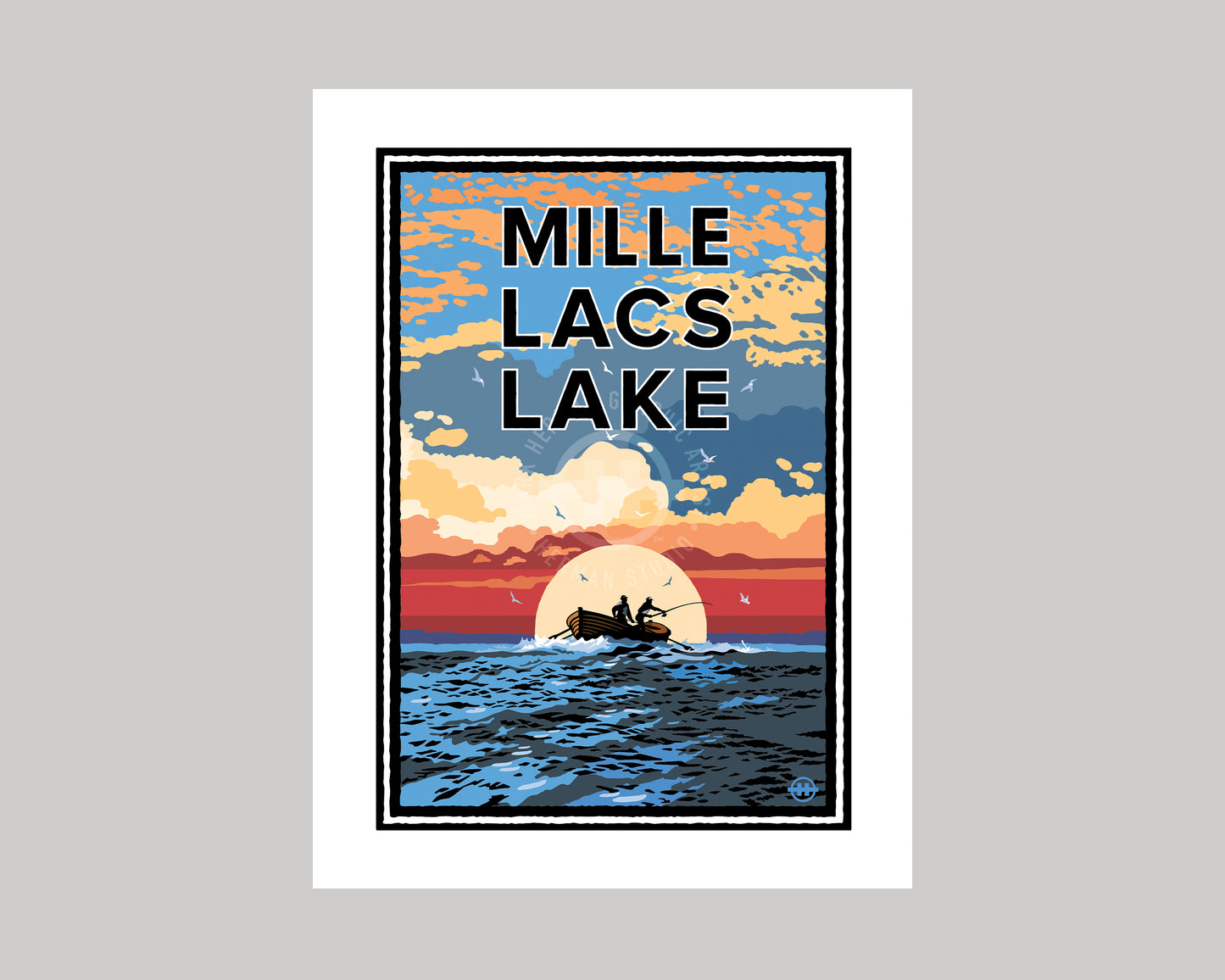 MILLE LACS FISHING || MINNESOTA LANDMARK ART PRINT