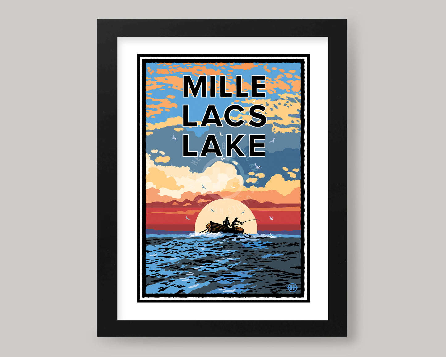 MILLE LACS FISHING || MINNESOTA LANDMARK ART PRINT