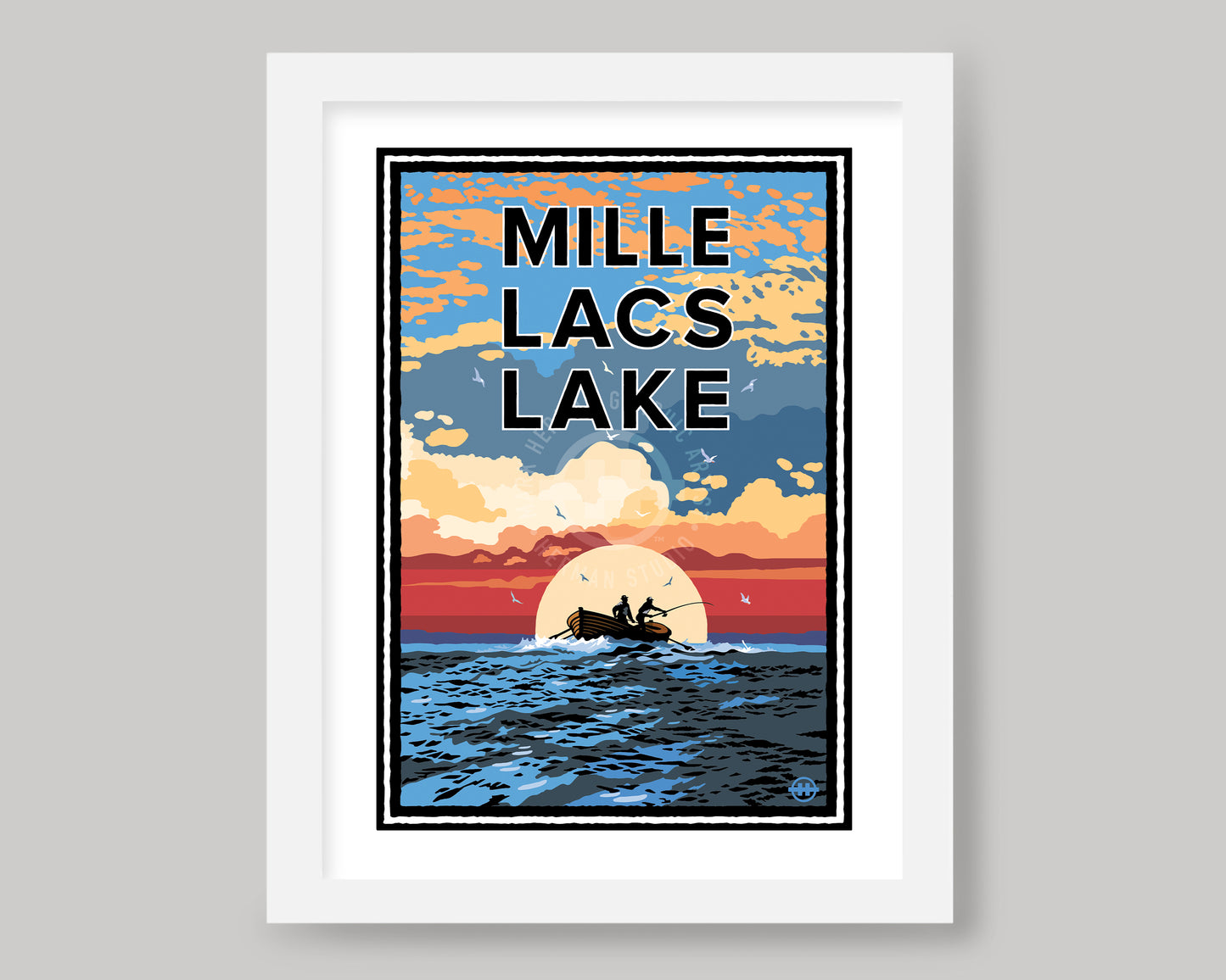 MILLE LACS FISHING || MINNESOTA LANDMARK ART PRINT