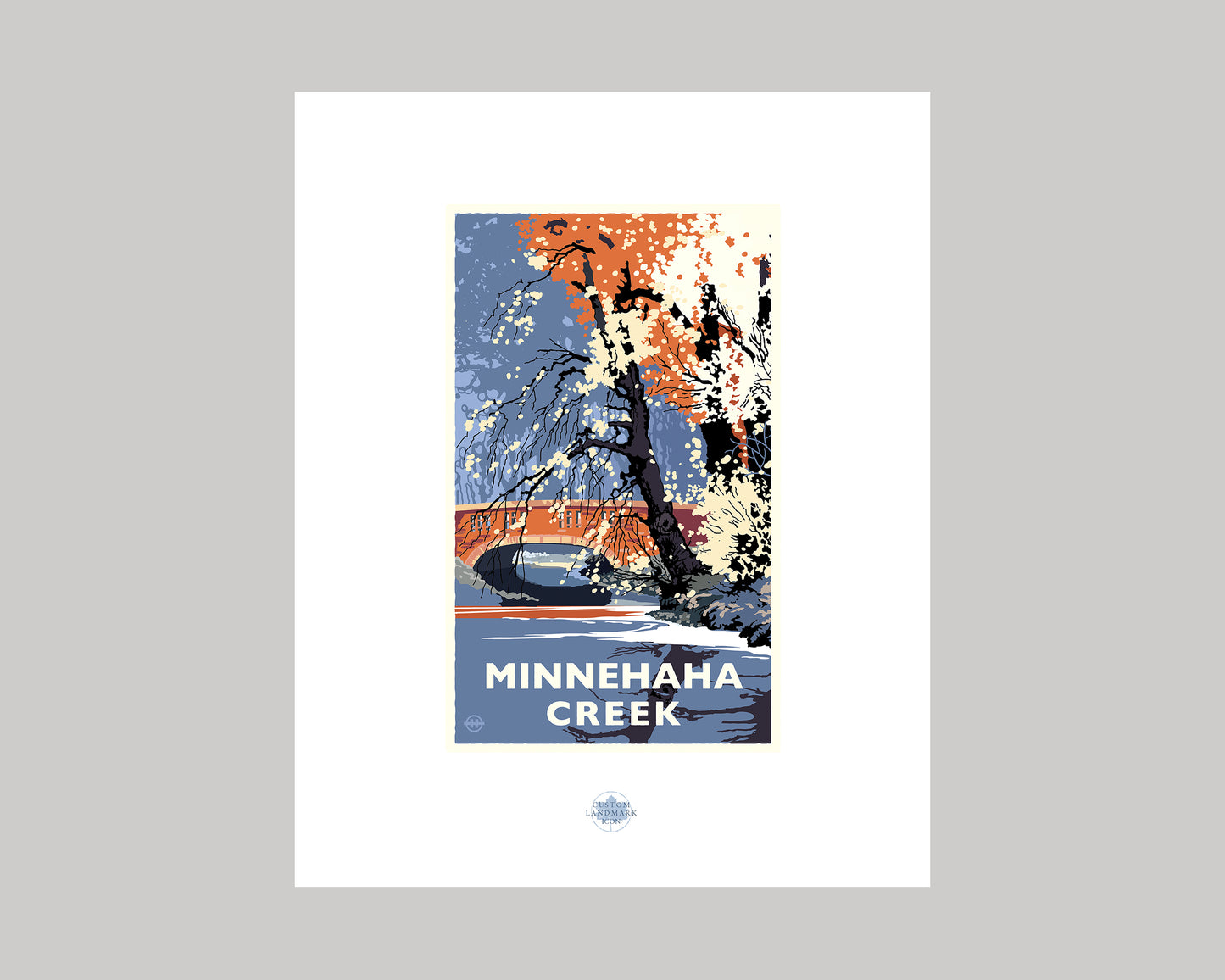 MINNEHAHA CREEK IN THE FALL || MINNESOTA LANDMARK ART PRINT