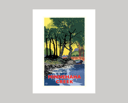 MINNEHAHA CREEK IN THE SUMMER || MINNESOTA LANDMARK ART PRINT