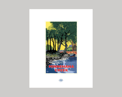 MINNEHAHA CREEK IN THE SUMMER || MINNESOTA LANDMARK ART PRINT