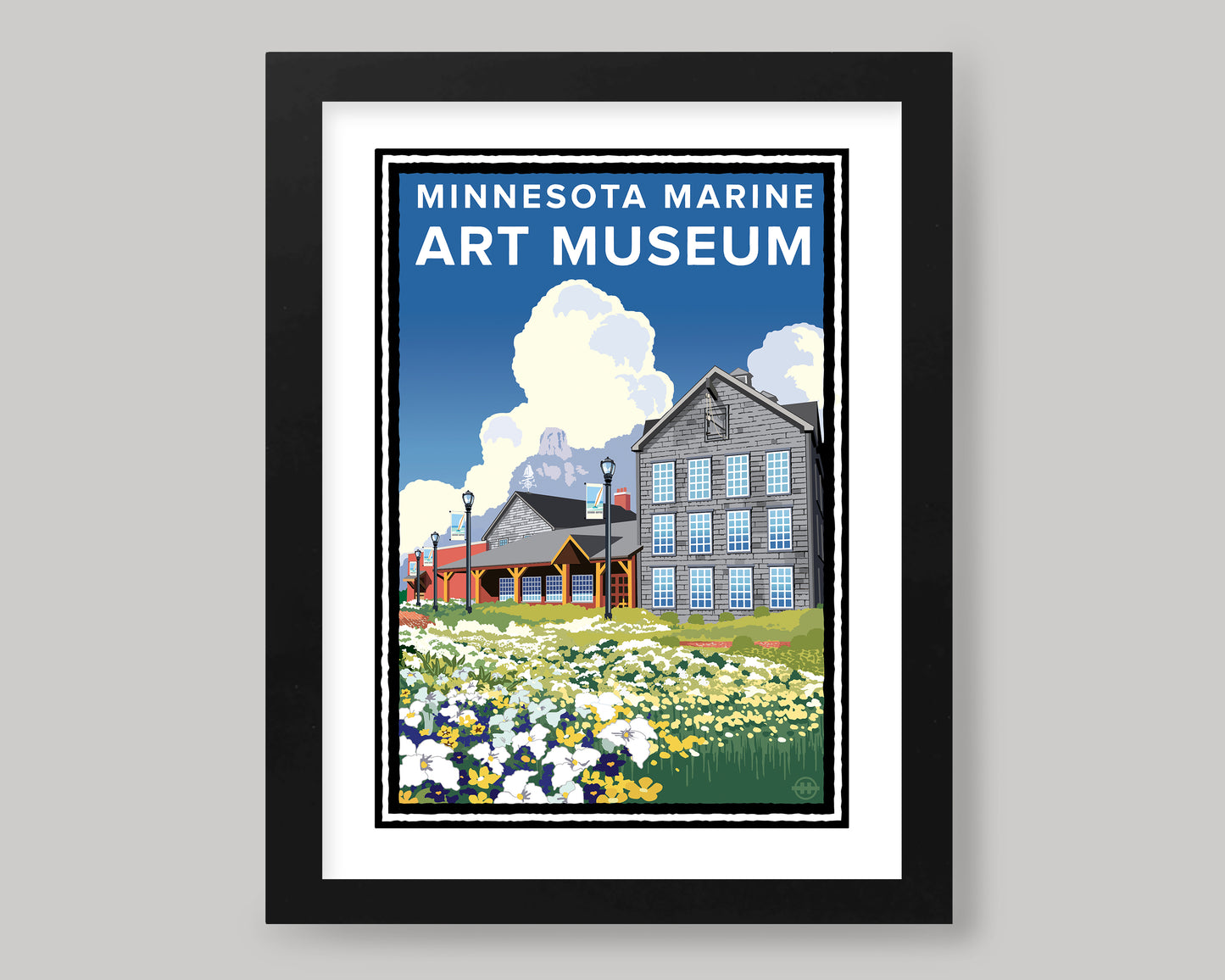 MINNESOTA MARINE ART MUSEUM GARDEN VIEW || MINNESOTA LANDMARK ART PRINT