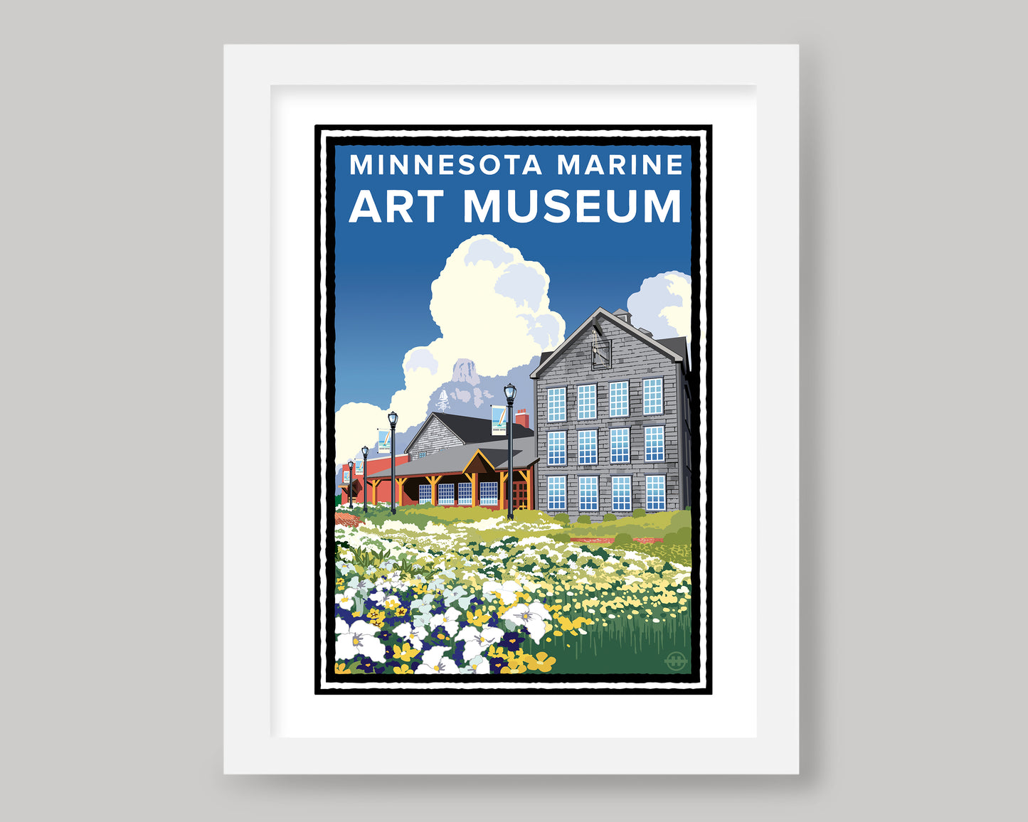 MINNESOTA MARINE ART MUSEUM GARDEN VIEW || MINNESOTA LANDMARK ART PRINT