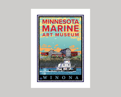 MINNESOTA MARINE ART MUSEUM TUGBOAT || MINNESOTA LANDMARK ART PRINT