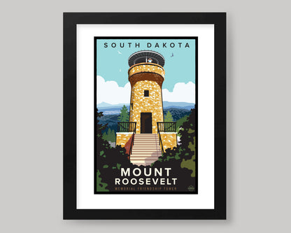 MOUNT ROOSEVELT MEMORIAL/FRIENDSHIP TOWER || SOUTH DAKOTA LANDMARK ART PRINT