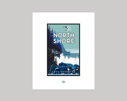 LAKE SUPERIOR NORTH SHORE WS || MINNESOTA LANDMARK ART PRINT