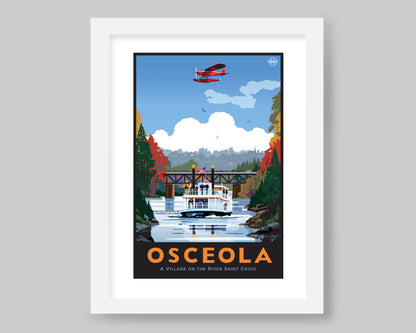 OSCEOLA ON THE ST CROIX RIVER WS || WISCONSIN LANDMARK ART PRINT