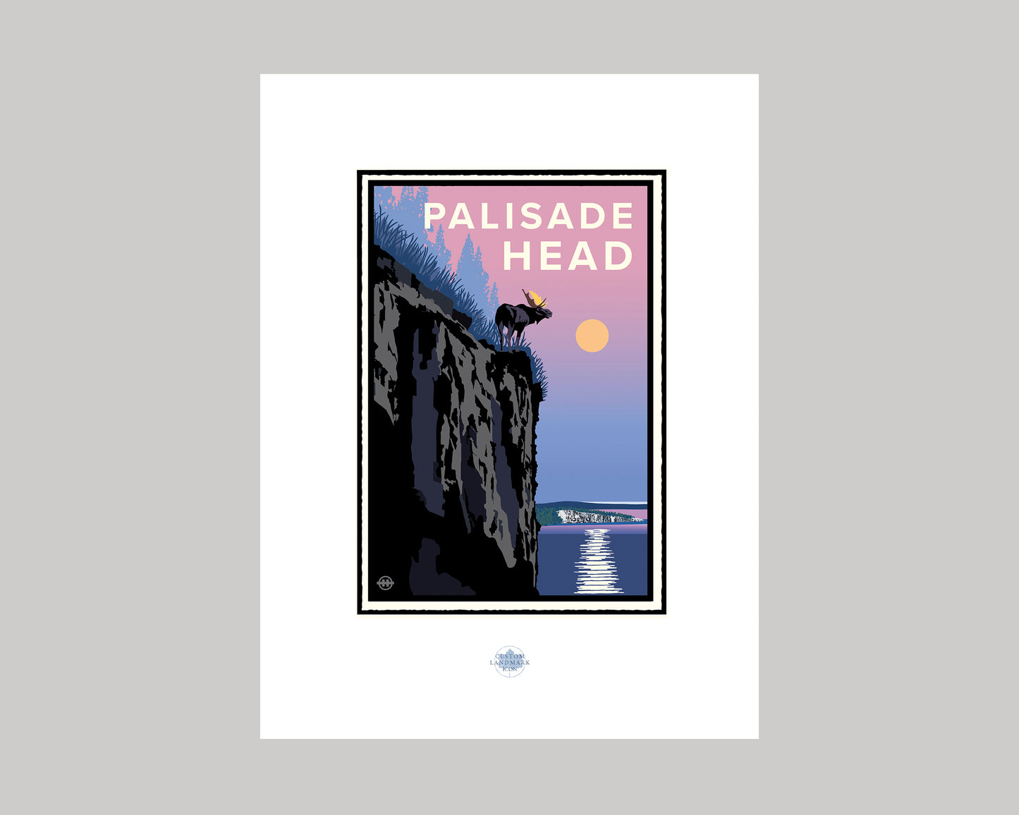 PALISADE HEAD TWILIGHT VIEW || MINNESOTA LANDMARK ART PRINT