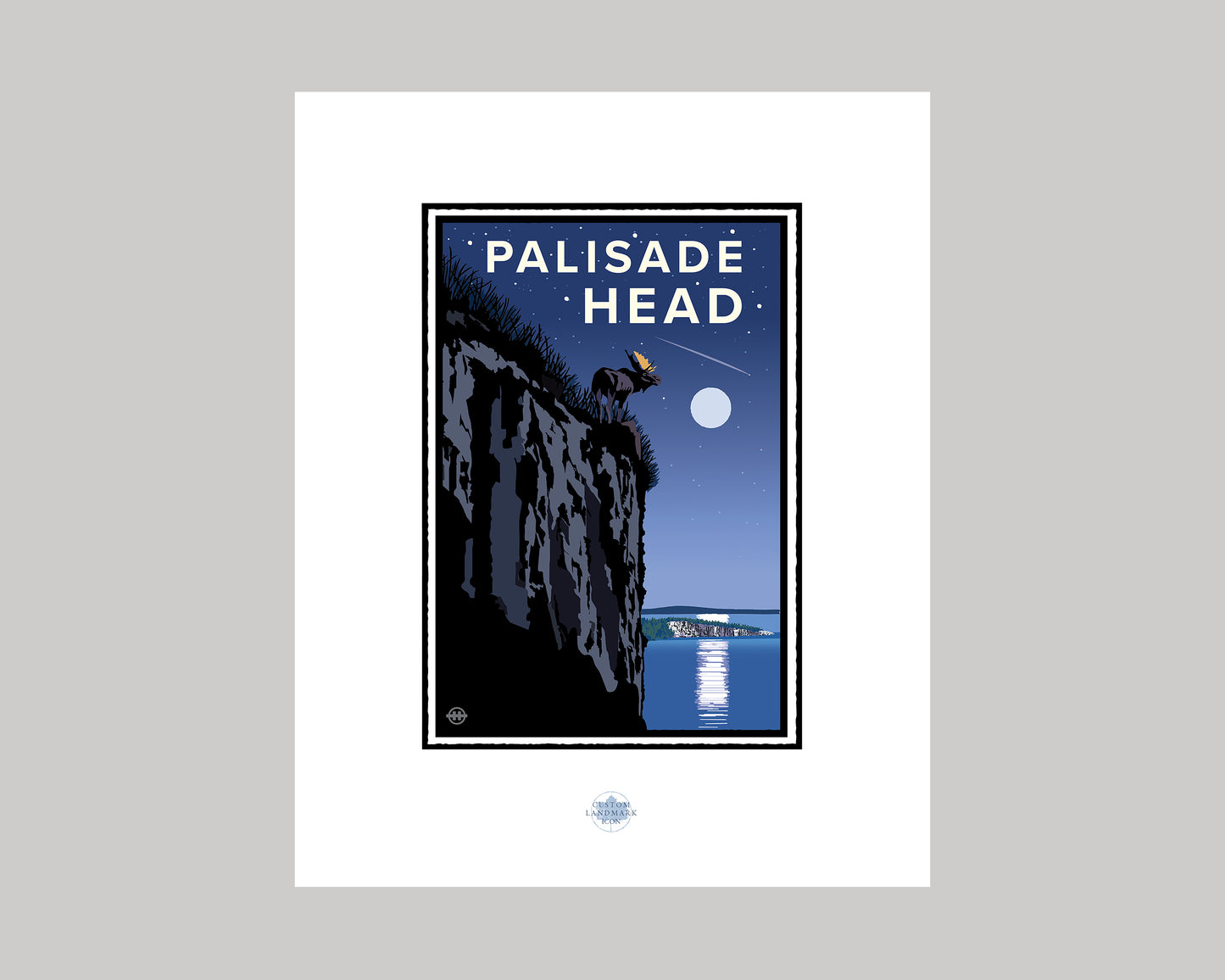 PALISADE HEAD STARRY NIGHT || MINNESOTA LANDMARK ART PRINT