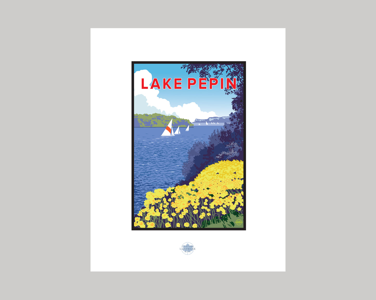 LAKE PEPIN WILDFLOWERS || MINNESOTA LANDMARK ART PRINT