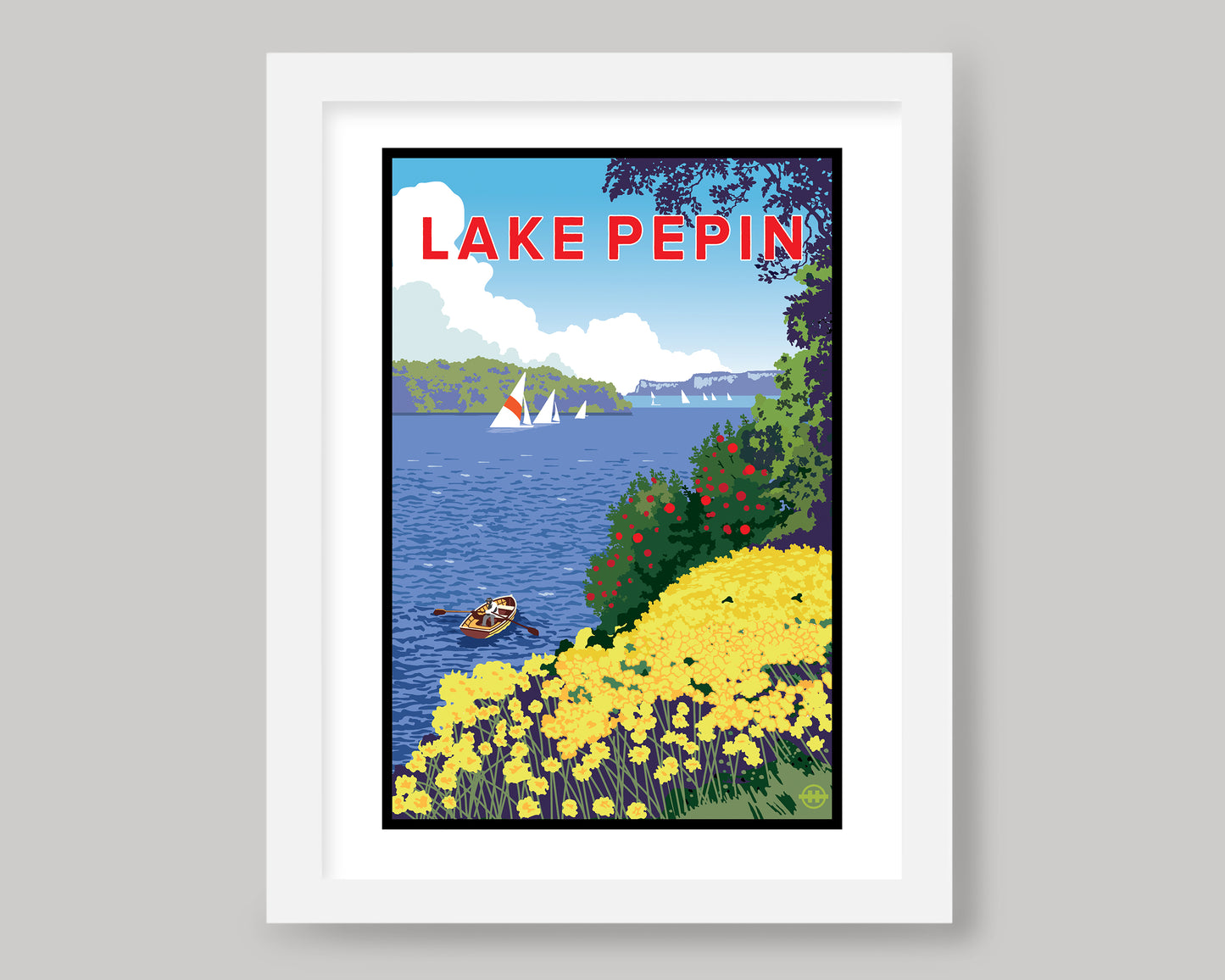 LAKE PEPIN WILDFLOWERS || MINNESOTA LANDMARK ART PRINT