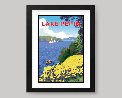 LAKE PEPIN WILDFLOWERS || MINNESOTA LANDMARK ART PRINT