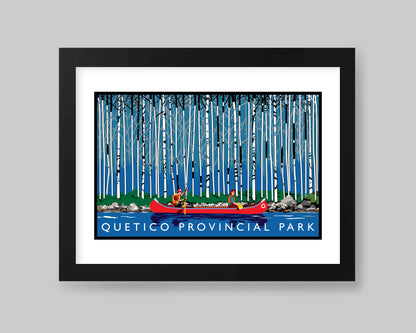 PADDLING THROUGH QUETICO PROVINCIAL PARK LANDSCAPE || MINNESOTA LANDMARK ART PRINT