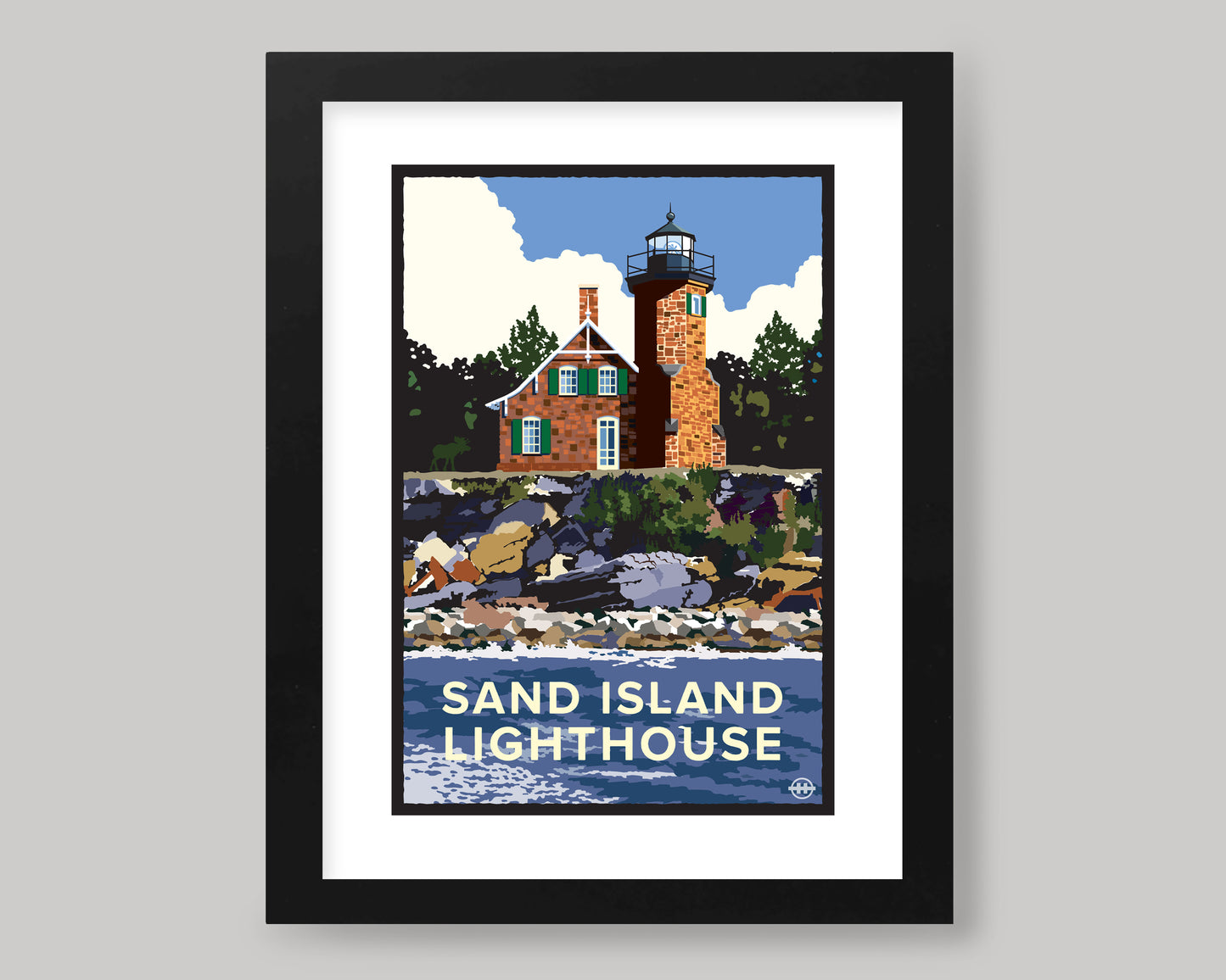 SAND ISLAND LIGHTHOUSE || WISCONSIN LANDMARK ART PRINT