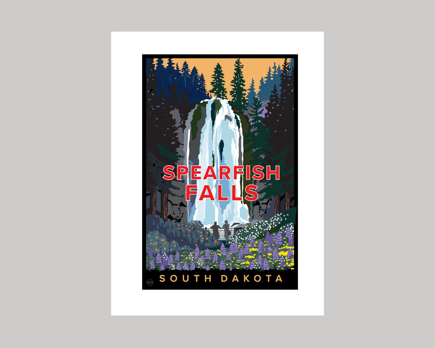 SPEARFISH FALLS || SOUTH DAKOTA LANDMARK ART PRINT