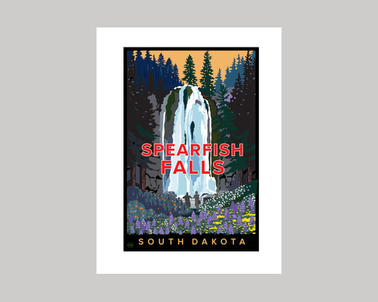 SPEARFISH FALLS || SOUTH DAKOTA LANDMARK ART PRINT