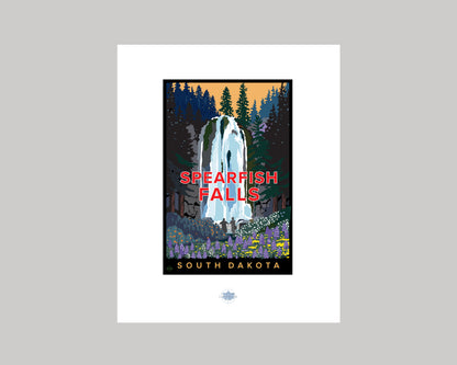 SPEARFISH FALLS || SOUTH DAKOTA LANDMARK ART PRINT