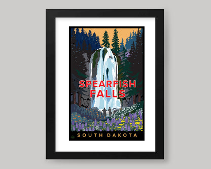 SPEARFISH FALLS || SOUTH DAKOTA LANDMARK ART PRINT