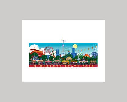 A DAY AT THE STATE FAIR LANDSCAPE || MINNESOTA LANDMARK ART PRINT