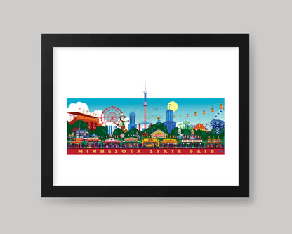 A DAY AT THE STATE FAIR LANDSCAPE || MINNESOTA LANDMARK ART PRINT