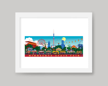 A DAY AT THE STATE FAIR LANDSCAPE || MINNESOTA LANDMARK ART PRINT