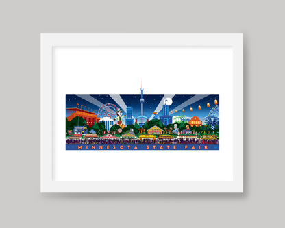 A NIGHT AT THE STATE FAIR LANDSCAPE || MINNESOTA LANDMARK ART PRINT