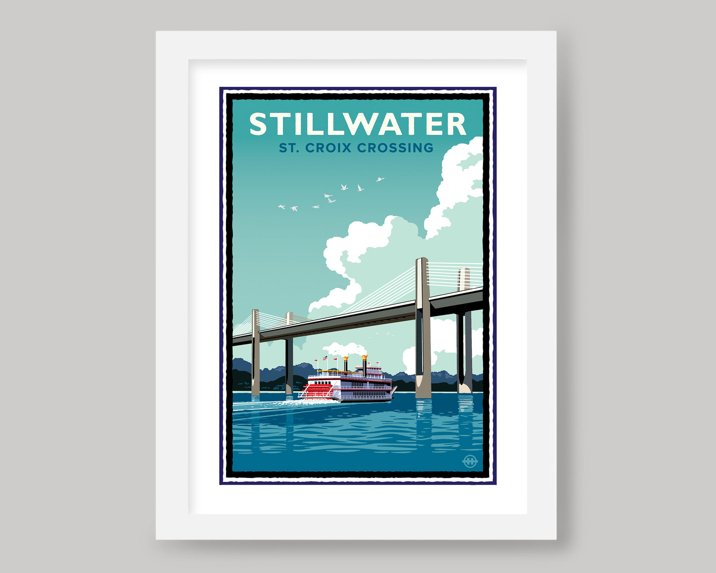 STILLWATER STEAMBOAT ON THE ST. CROIX || MINNESOTA LANDMARK ART PRINT