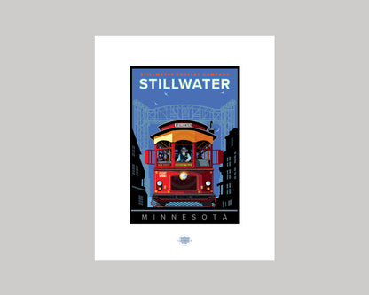 STILLWATER TROLLEY || MINNESOTA LANDMARK ART PRINT