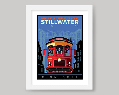 STILLWATER TROLLEY || MINNESOTA LANDMARK ART PRINT