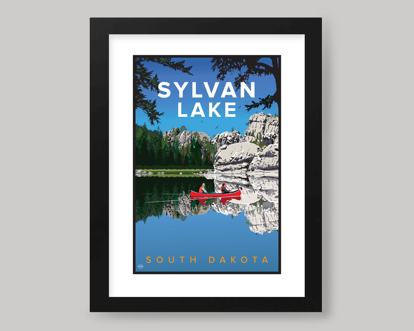 SYLVAN LAKE || SOUTH DAKOTA LANDMARK ART PRINT