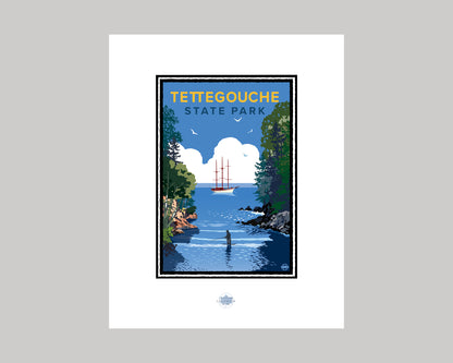 TETTEGOUCHE STATE PARK FISHING || MINNESOTA LANDMARK ART PRINT