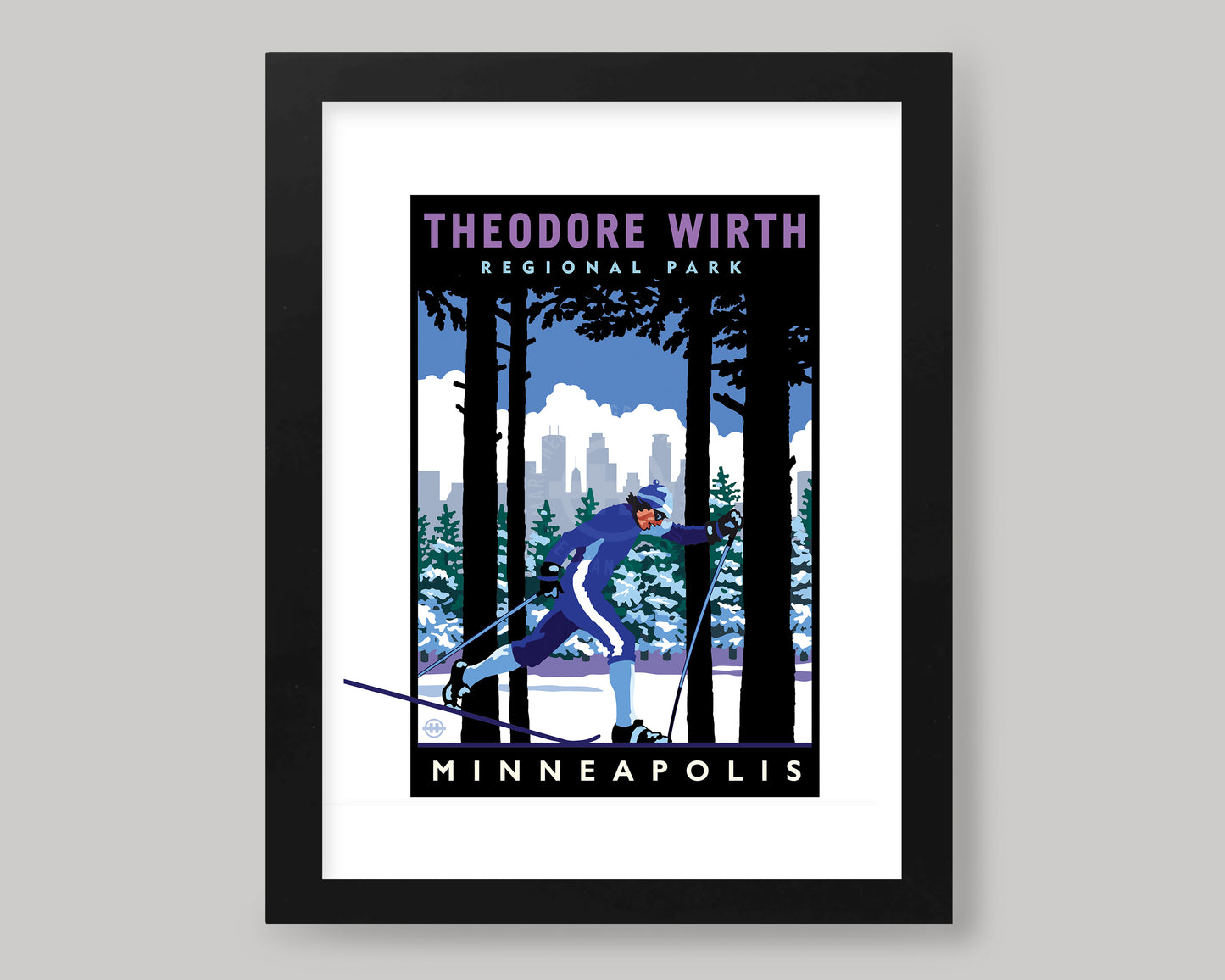 THEODORE WIRTH CROSS COUNTRY SKIING || MINNESOTA LANDMARK ART PRINT